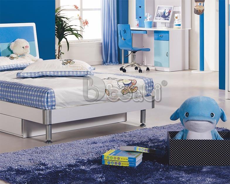 Giường ngủ trẻ em màu xanh dương BB BABY851G-3
